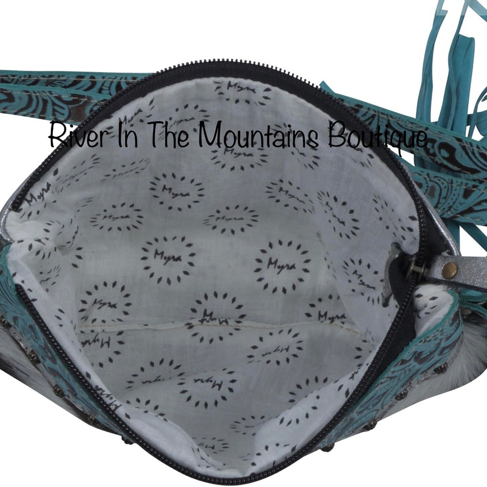 New! Exotic Azure Leather Hairon Myra Bag! - Picture 2 of 7
